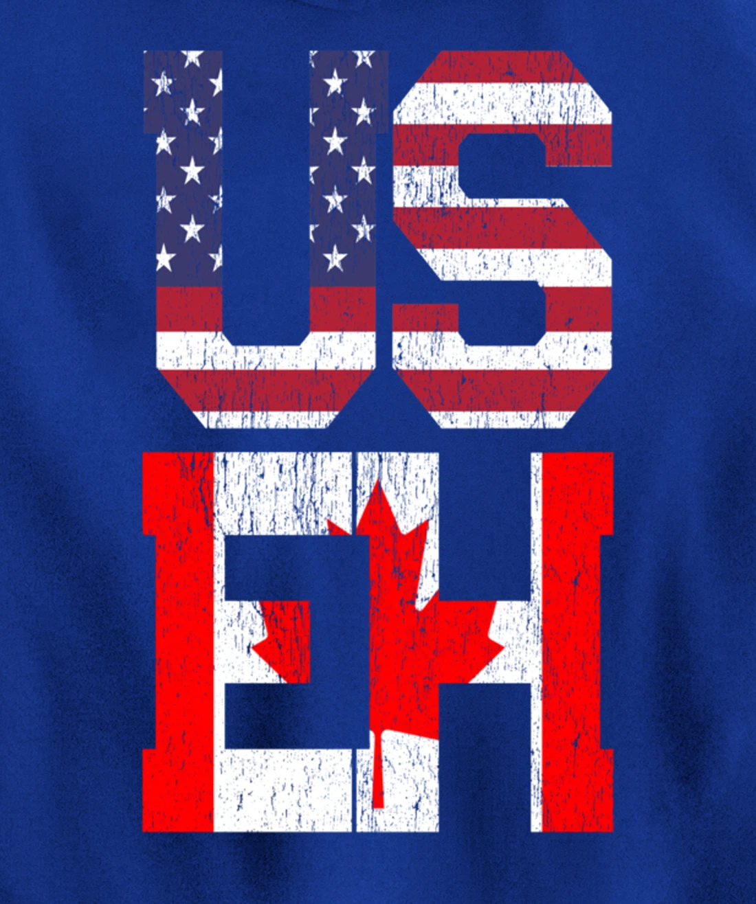 US EH - America Canada Flag Pullover Hoodie