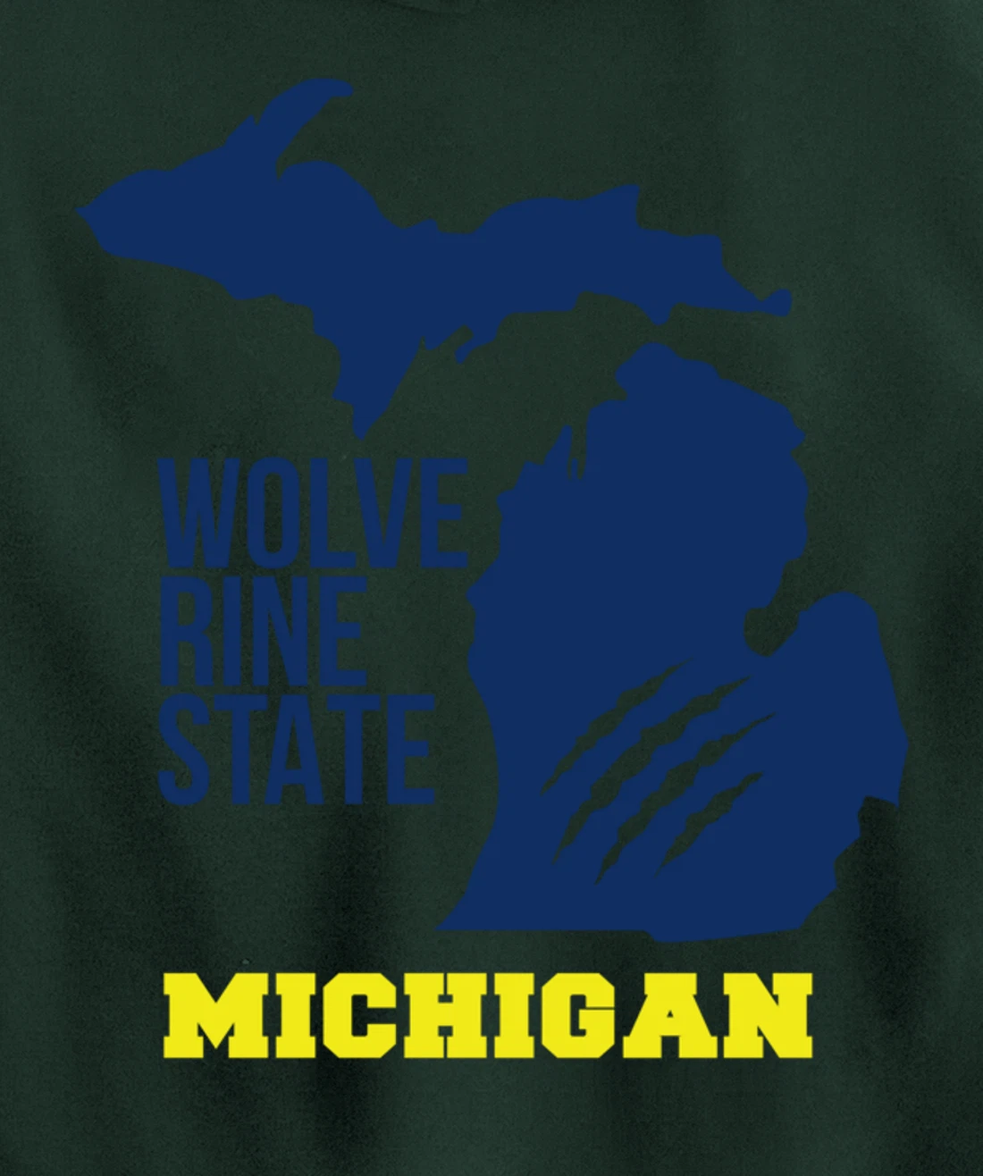 Michigan Silhouette Outline The Wolverine State Pride Gift Pullover Hoodie