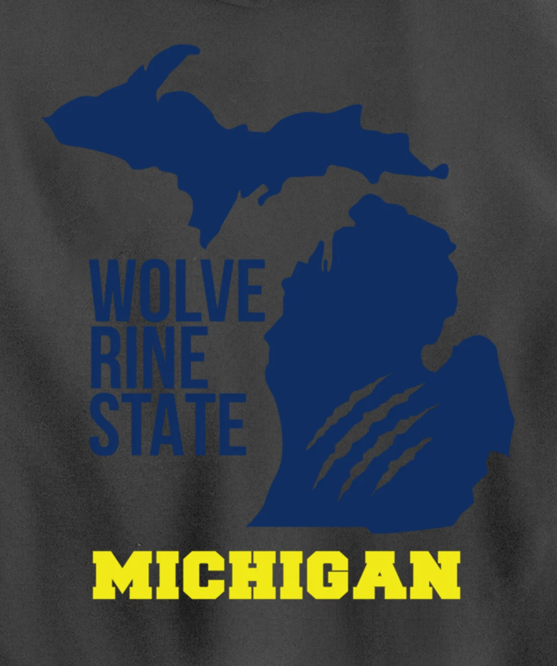 Michigan Silhouette Outline The Wolverine State Pride Gift Pullover Hoodie