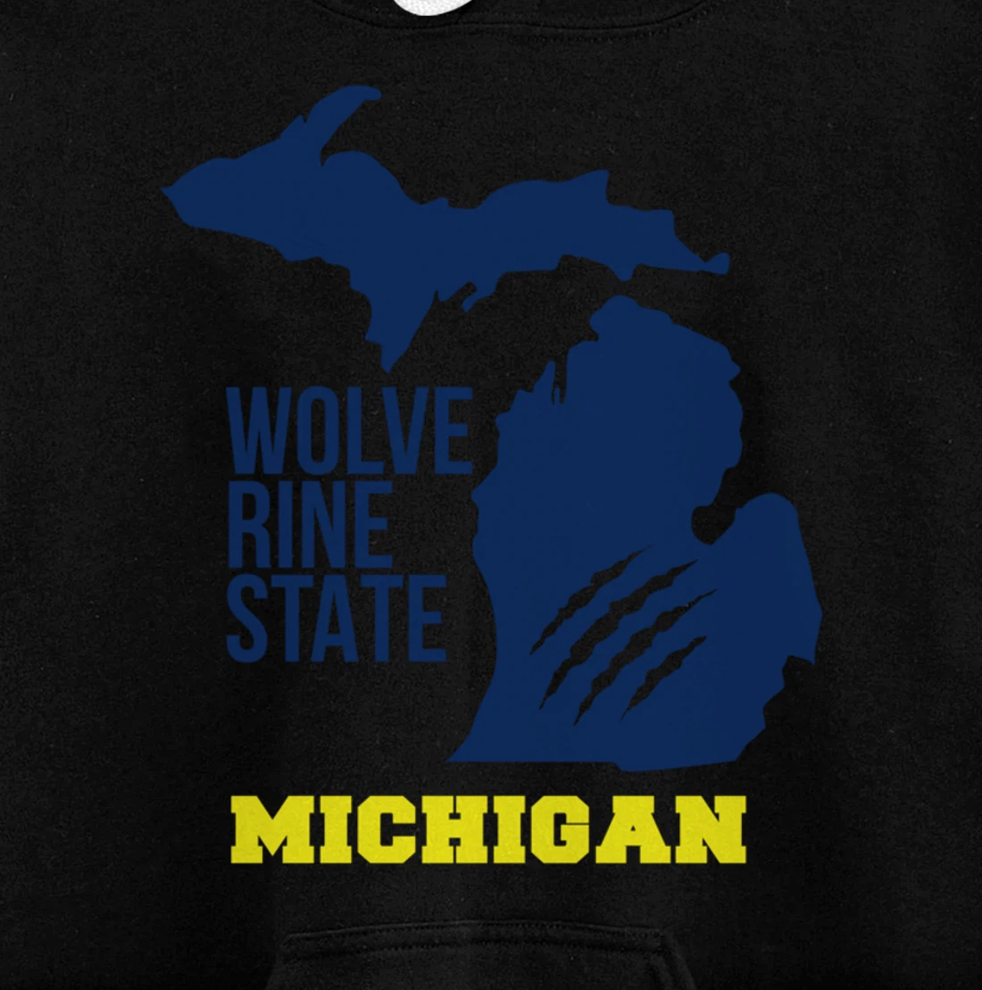 Michigan Silhouette Outline The Wolverine State Pride Gift Pullover Hoodie