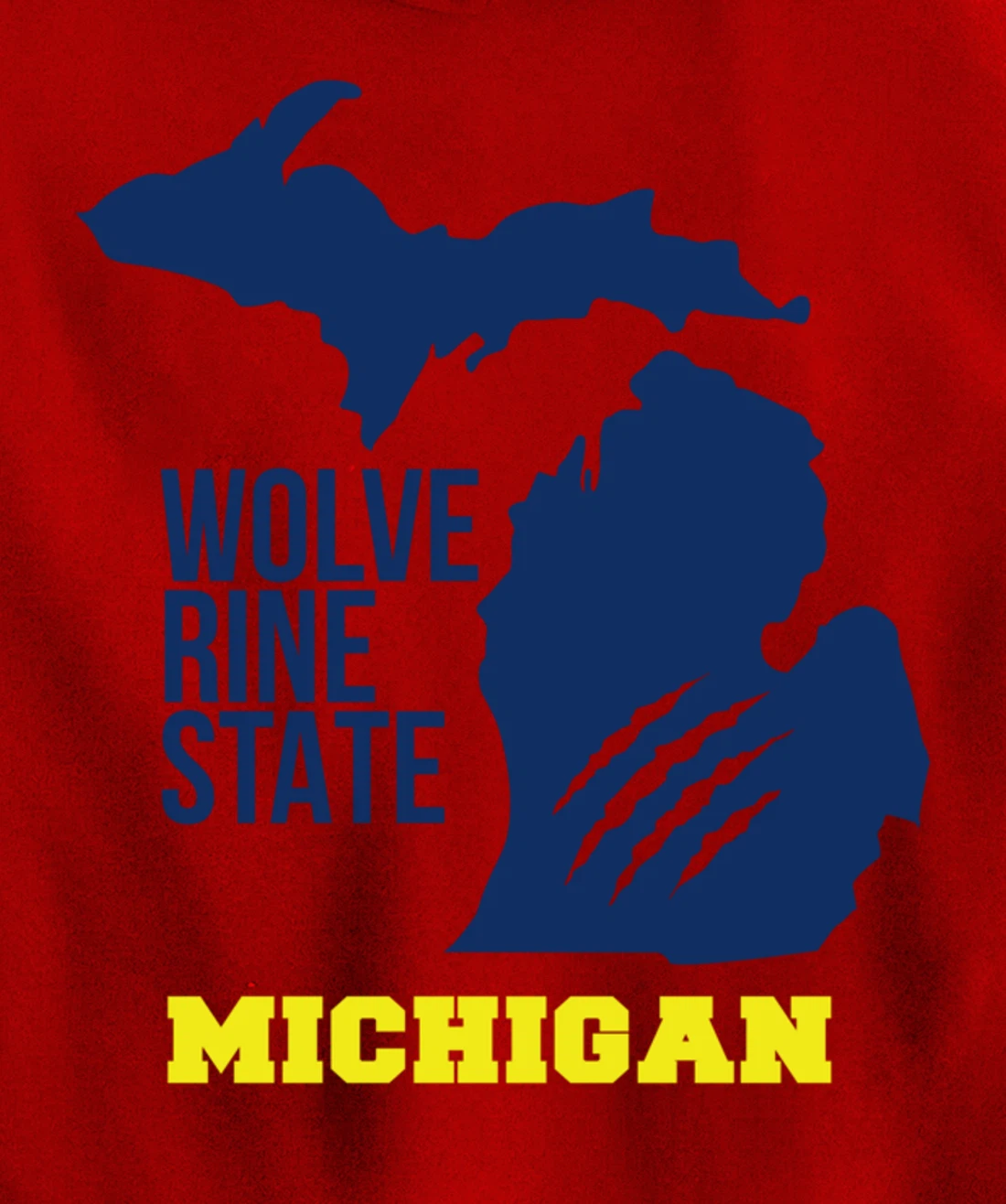 Michigan Silhouette Outline The Wolverine State Pride Gift Pullover Hoodie