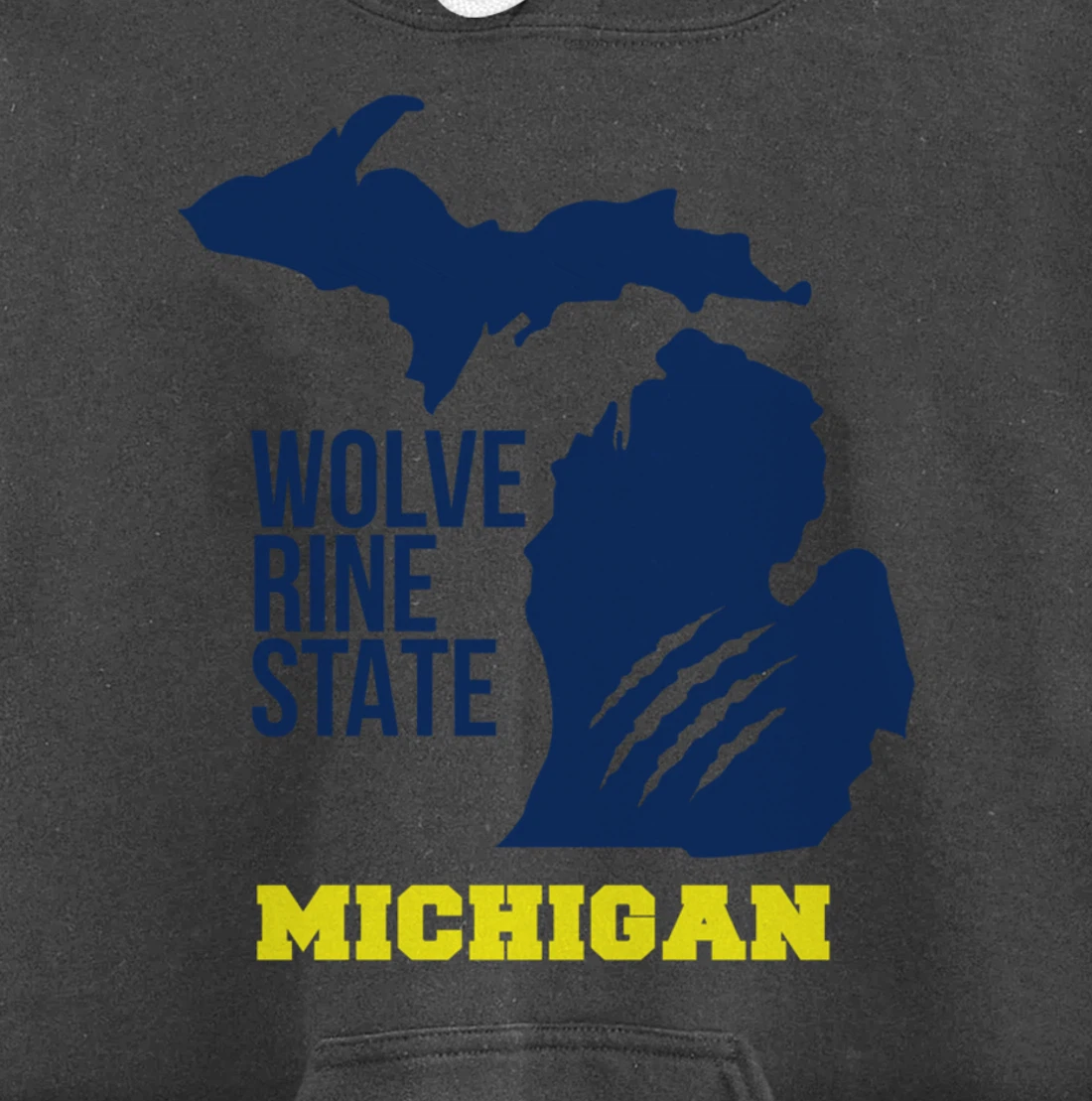 Michigan Silhouette Outline The Wolverine State Pride Gift Pullover Hoodie