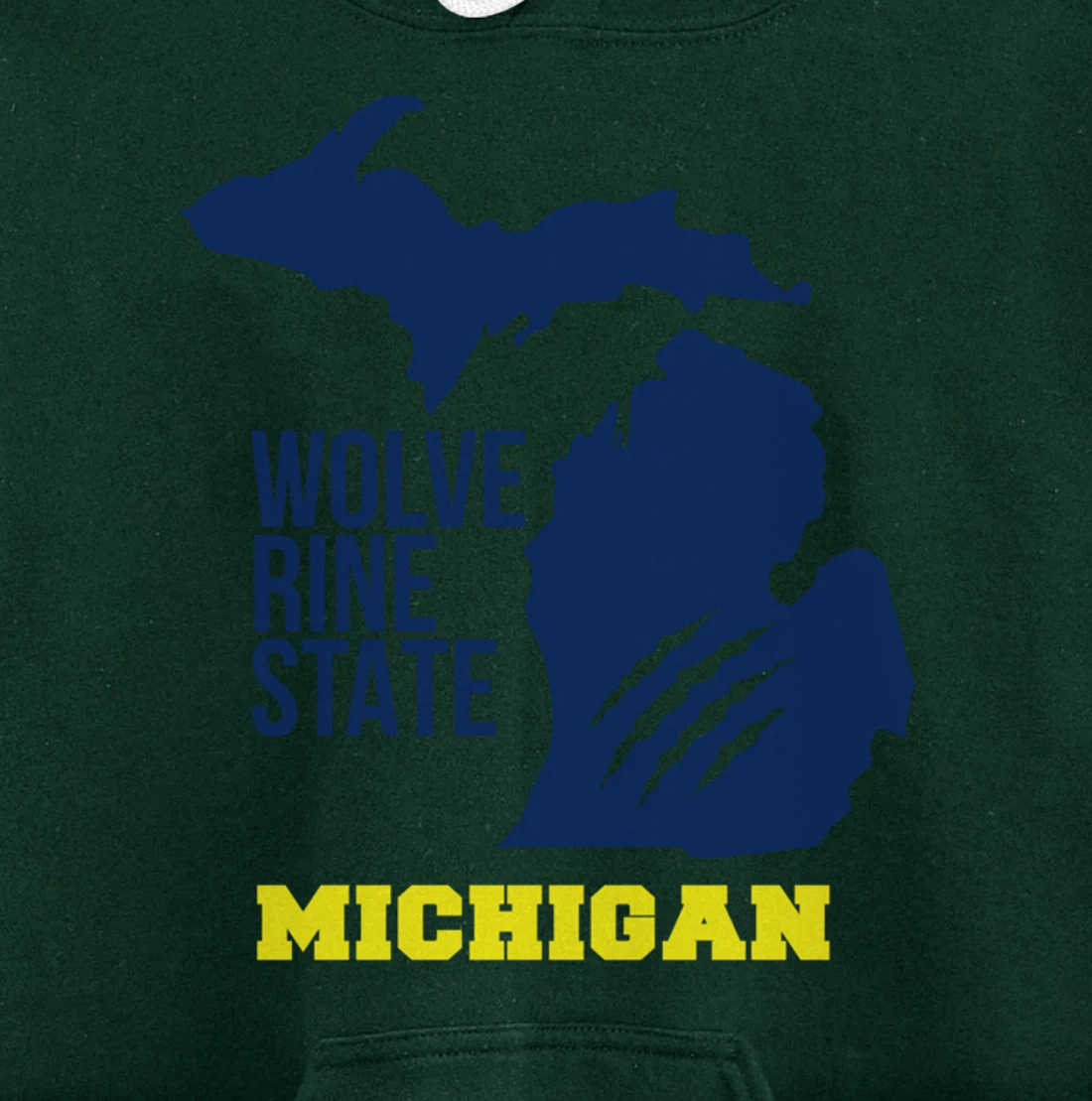Michigan Silhouette Outline The Wolverine State Pride Gift Pullover Hoodie