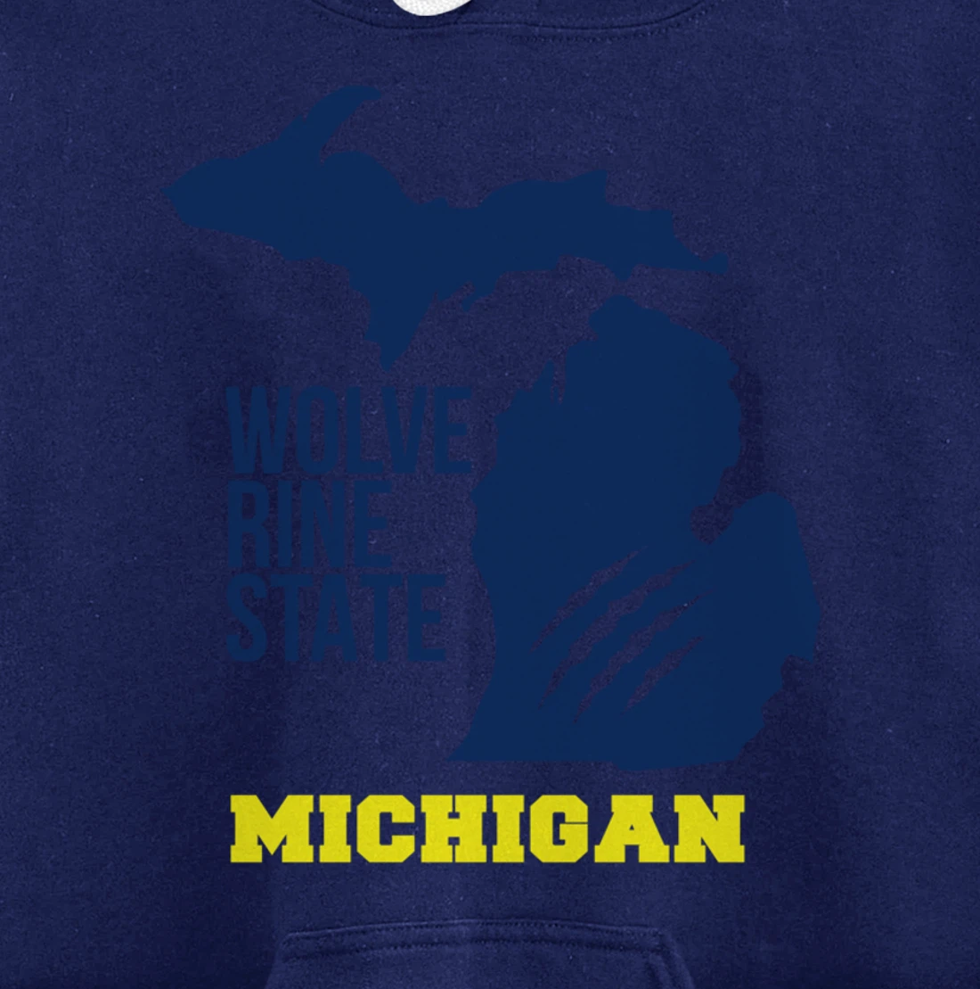 Michigan Silhouette Outline The Wolverine State Pride Gift Pullover Hoodie