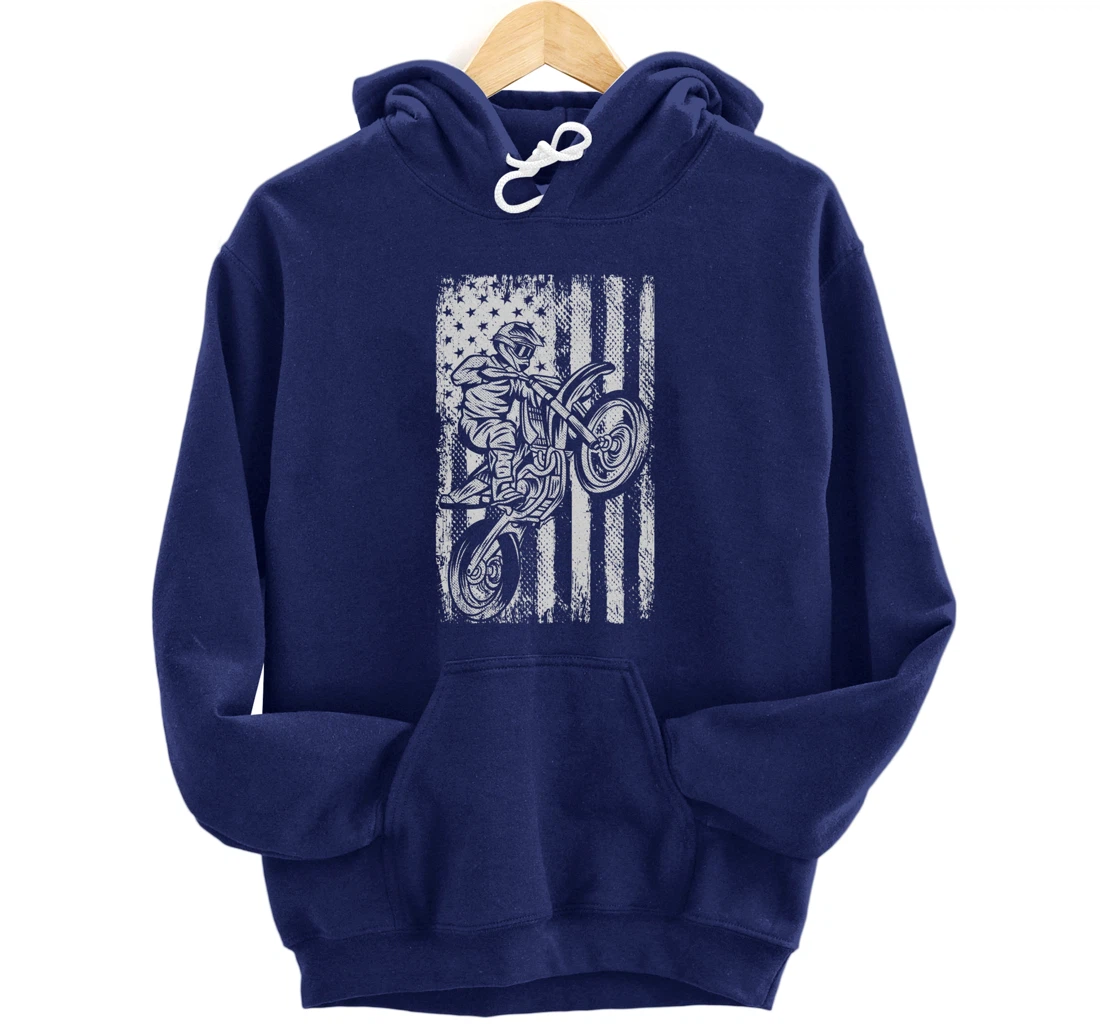 Motocross Shirts USA American Flag Dirtbike Shirt Supercross Pullover Hoodie