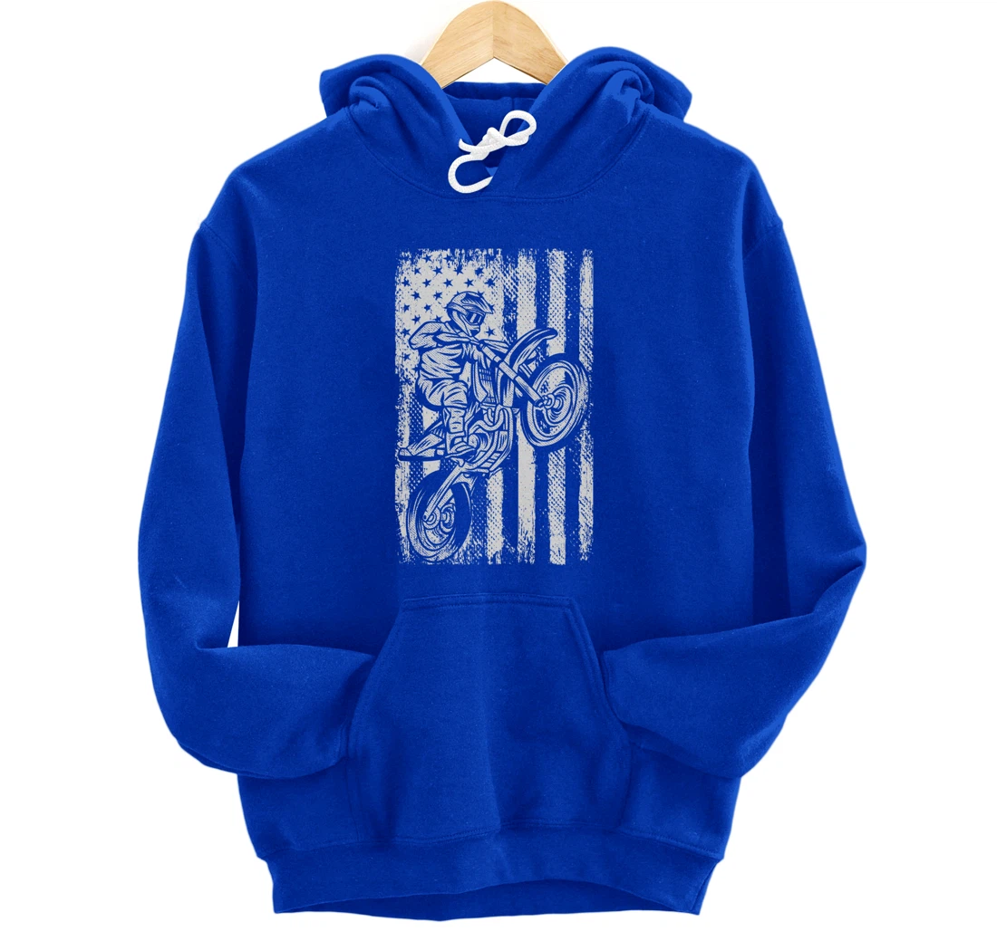 Motocross Shirts USA American Flag Dirtbike Shirt Supercross Pullover Hoodie