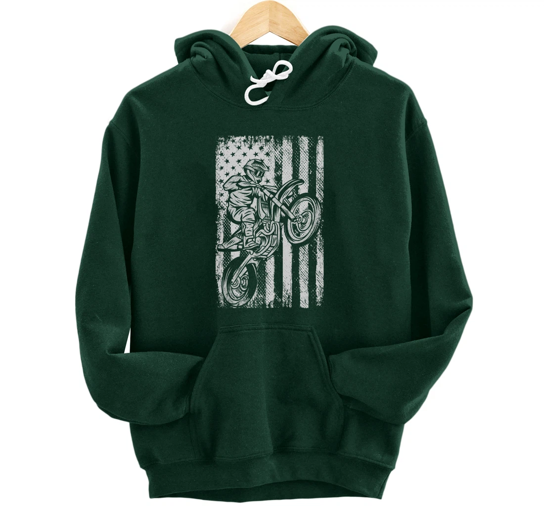 Motocross Shirts USA American Flag Dirtbike Shirt Supercross Pullover Hoodie