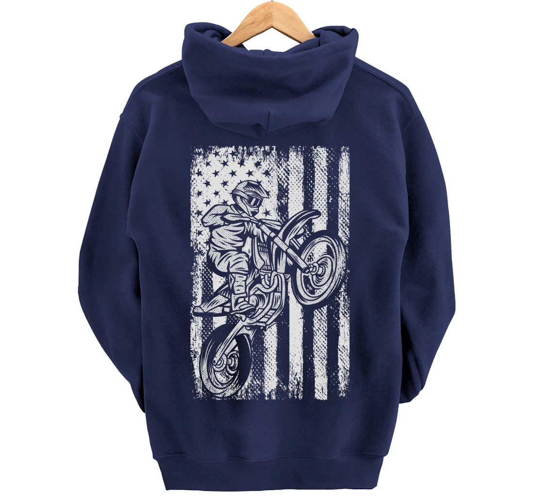 Motocross Shirts USA American Flag Dirtbike Shirt Supercross Pullover Hoodie