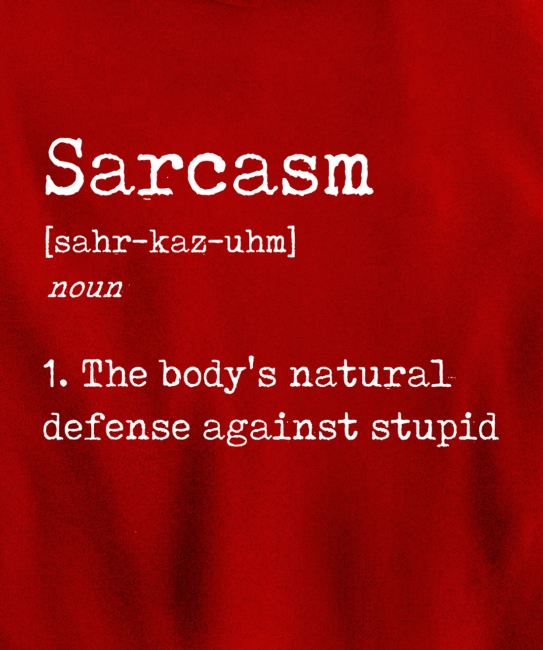Funny Sarcasm Definition - Joke Dictionary Explanation Pullover Hoodie