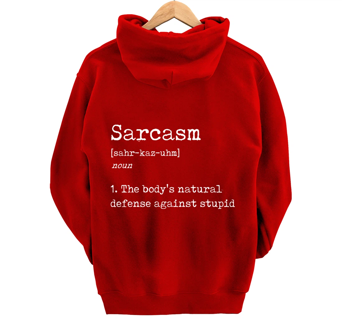 Funny Sarcasm Definition - Joke Dictionary Explanation Pullover Hoodie
