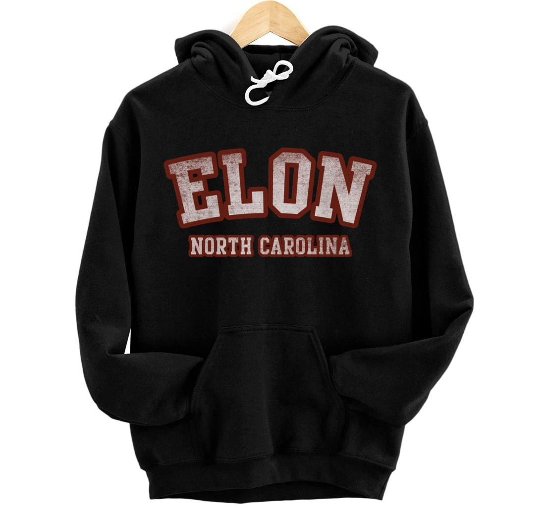 Elon North Carolina Athletic Text Sport Style Pullover Hoodie