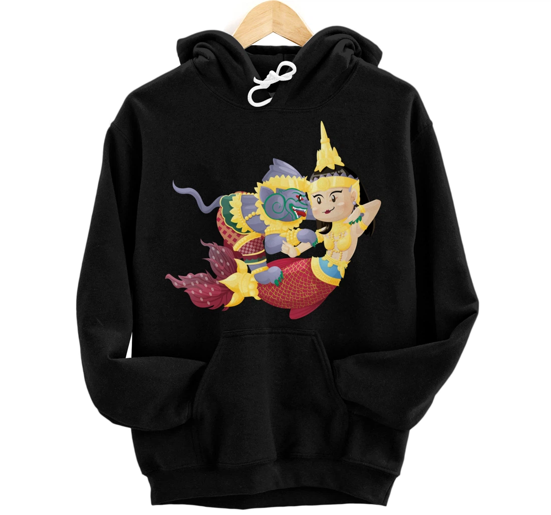 Cambodian Khmer Thai Lao Apsara Mermaid Sovann Macha Hanuman Pullover Hoodie