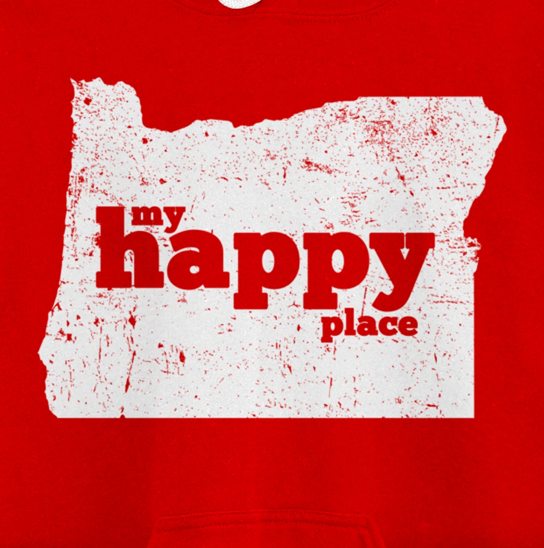 Retro Vintage Oregon Happy Place gift Pullover Hoodie