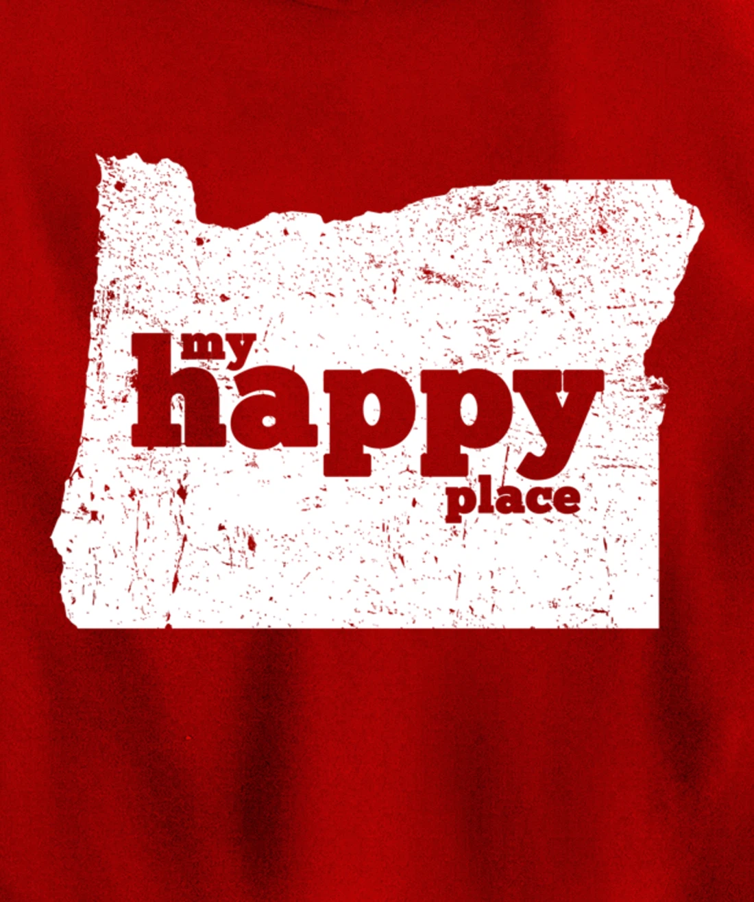 Retro Vintage Oregon Happy Place gift Pullover Hoodie