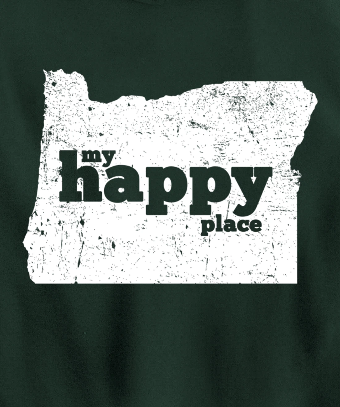 Retro Vintage Oregon Happy Place gift Pullover Hoodie