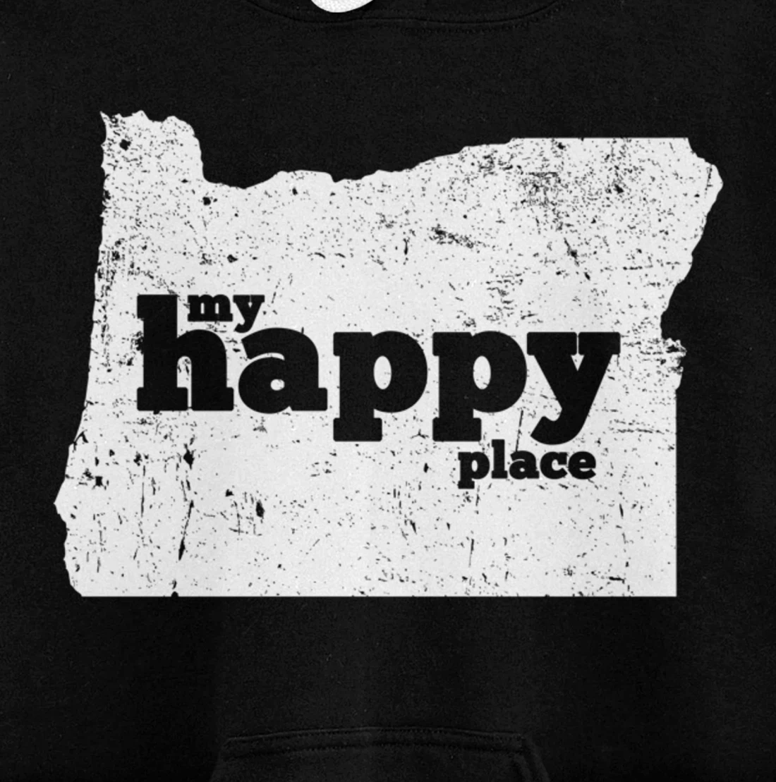 Retro Vintage Oregon Happy Place gift Pullover Hoodie
