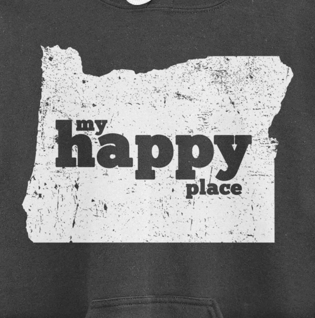 Retro Vintage Oregon Happy Place gift Pullover Hoodie