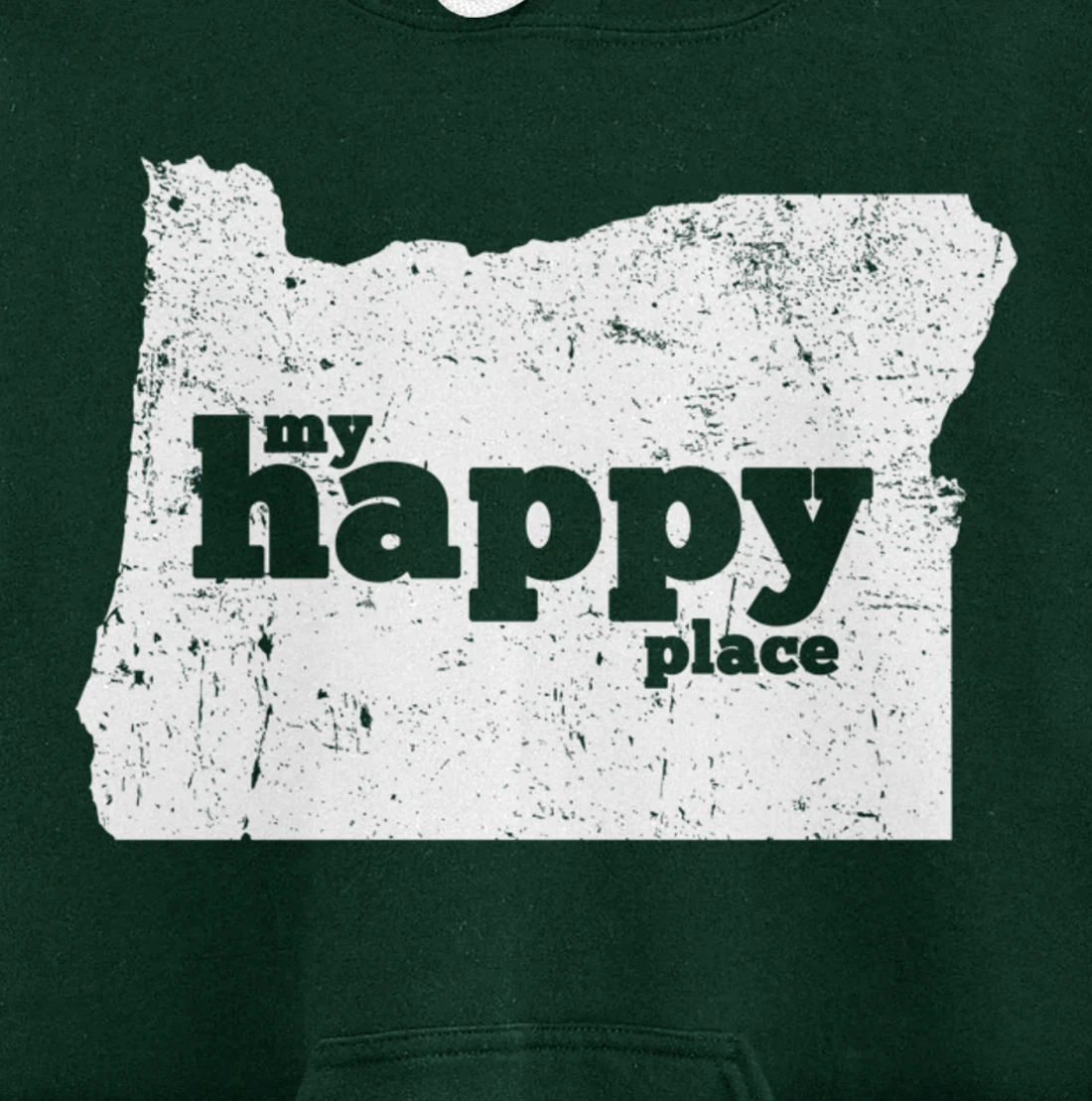 Retro Vintage Oregon Happy Place gift Pullover Hoodie