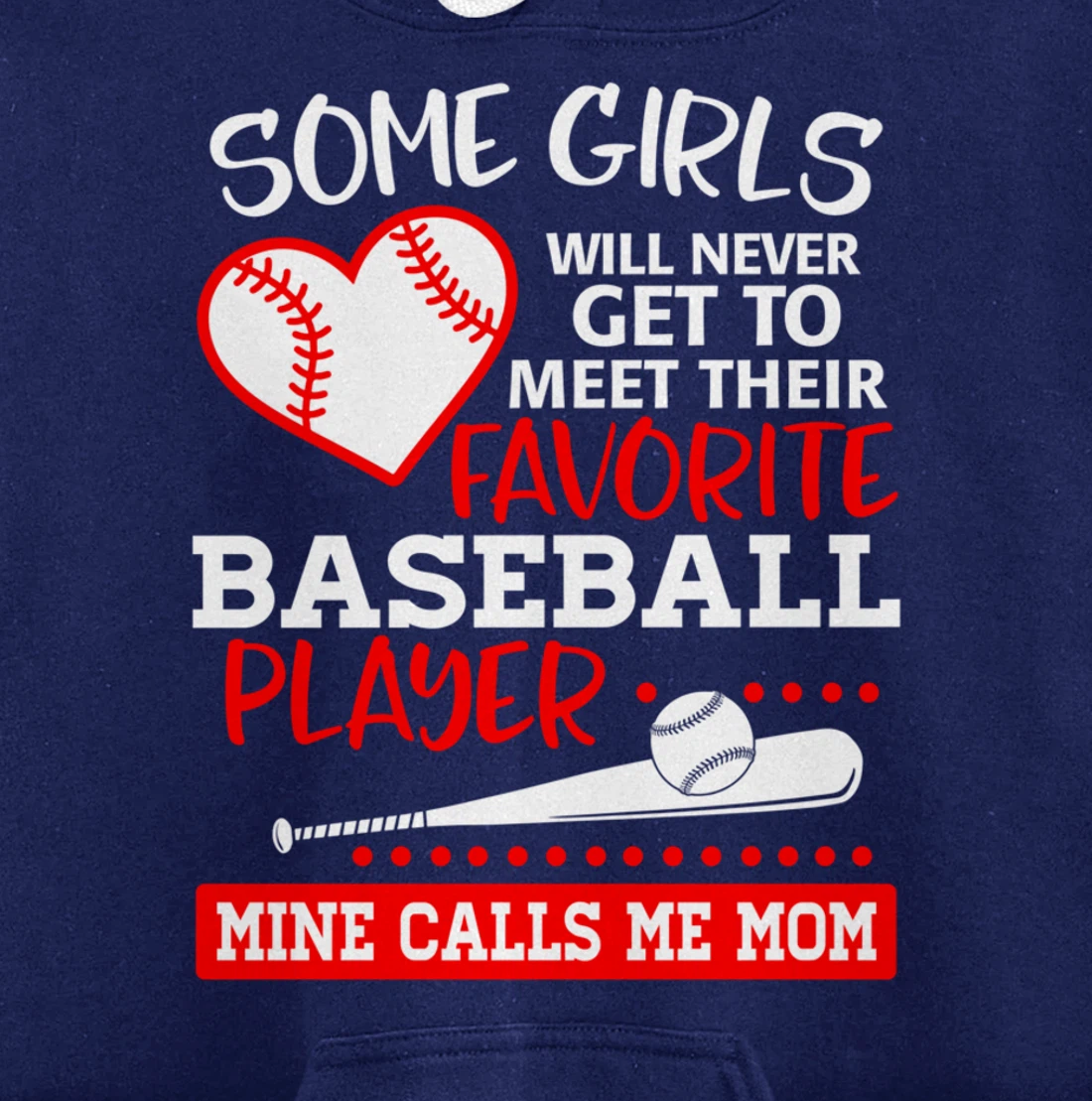 My Favorite Baseball Player Calls Me Mom Mother Gift Pullover Hoodie