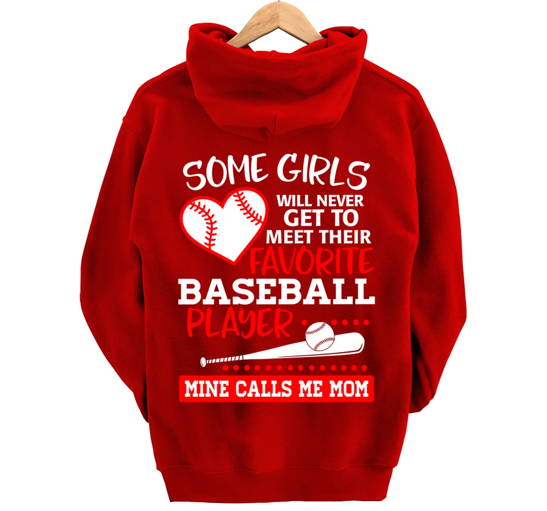 My Favorite Baseball Player Calls Me Mom Mother Gift Pullover Hoodie