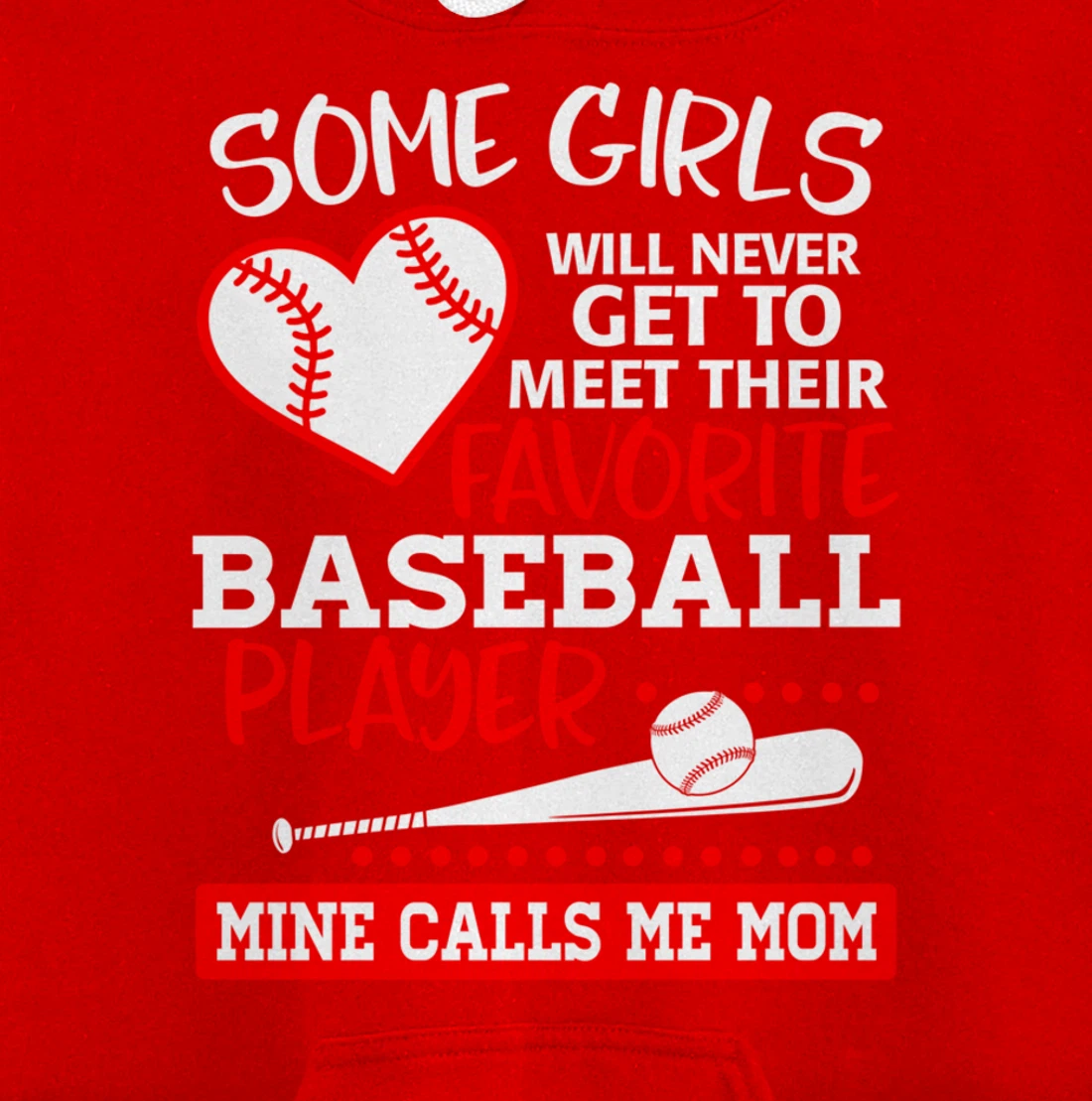 My Favorite Baseball Player Calls Me Mom Mother Gift Pullover Hoodie