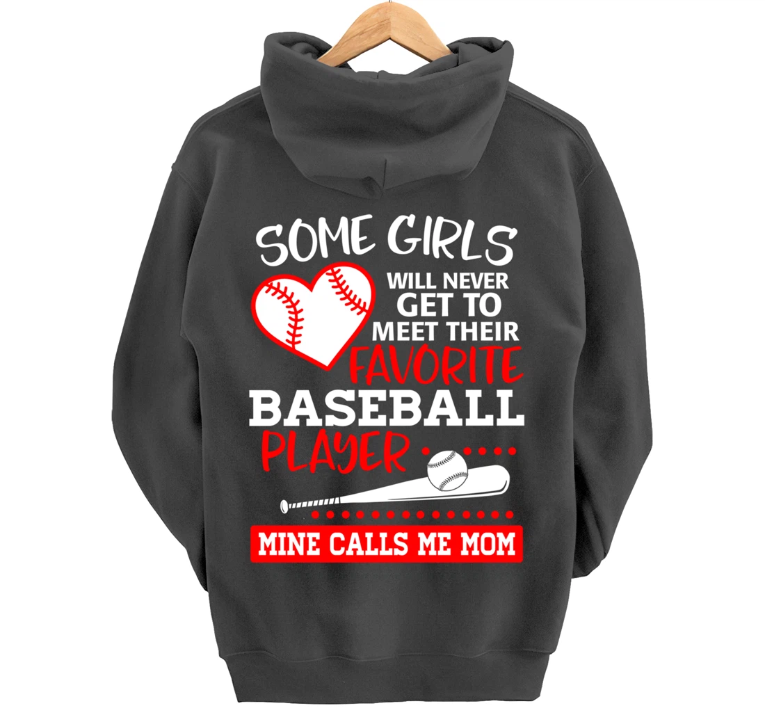 My Favorite Baseball Player Calls Me Mom Mother Gift Pullover Hoodie