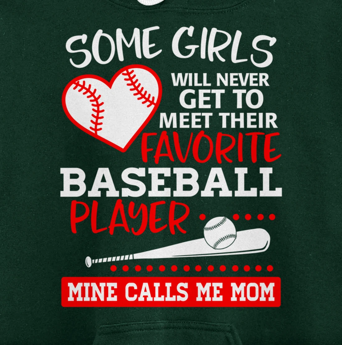 My Favorite Baseball Player Calls Me Mom Mother Gift Pullover Hoodie