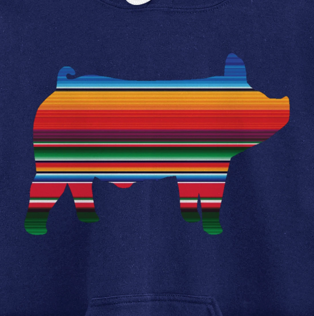 Show Swine Serape Pig For Girls Who Show Livestock Gift Pullover Hoodie