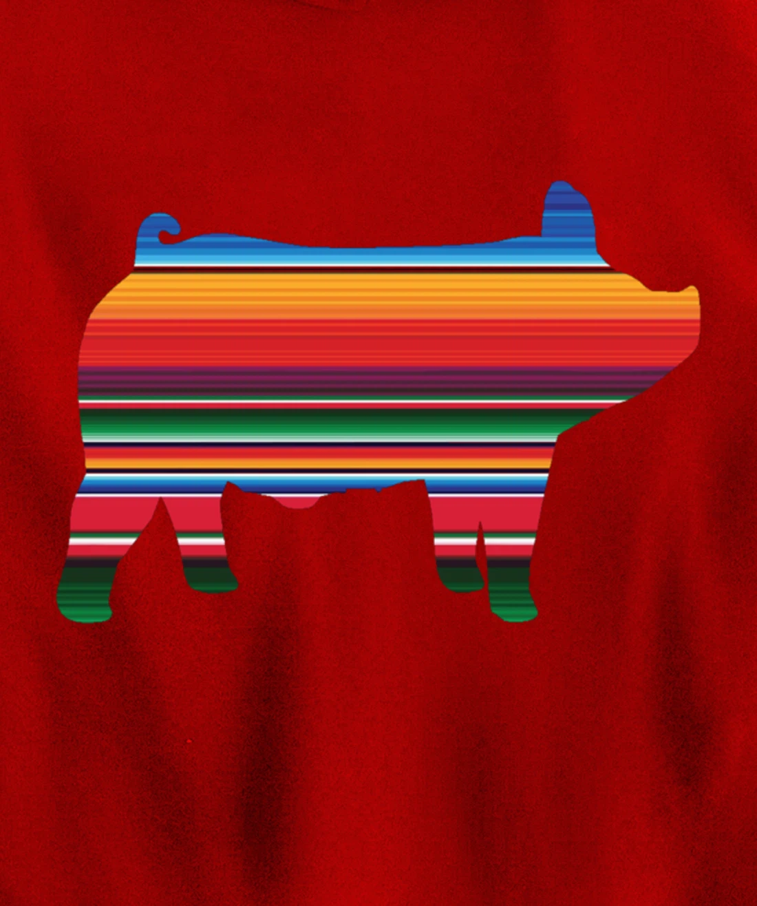Show Swine Serape Pig For Girls Who Show Livestock Gift Pullover Hoodie