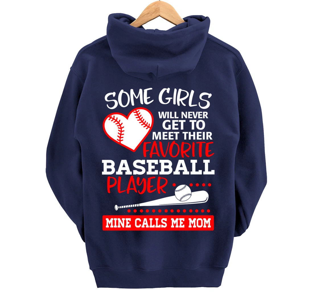 My Favorite Baseball Player Calls Me Mom Mother Gift Pullover Hoodie