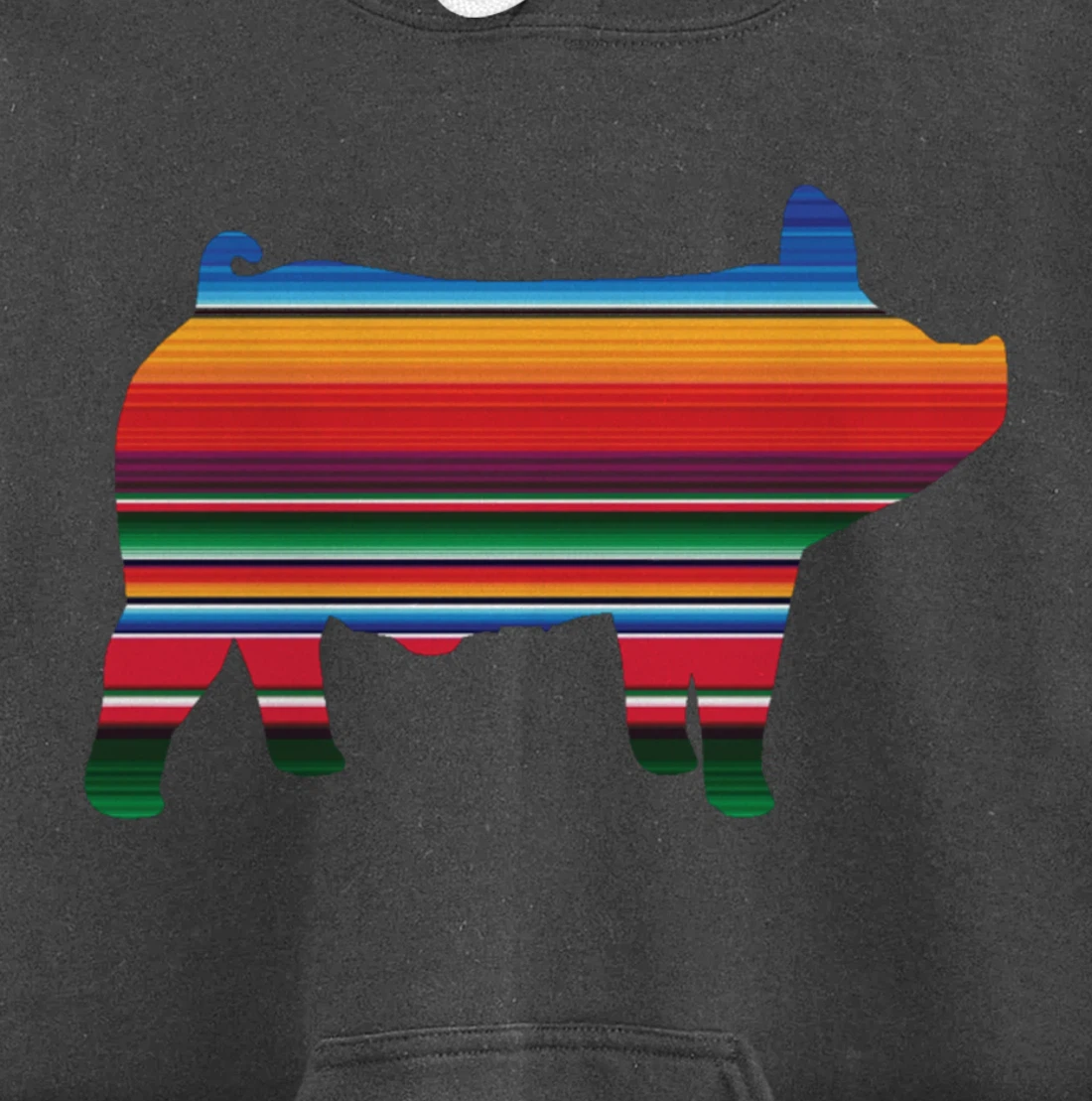 Show Swine Serape Pig For Girls Who Show Livestock Gift Pullover Hoodie