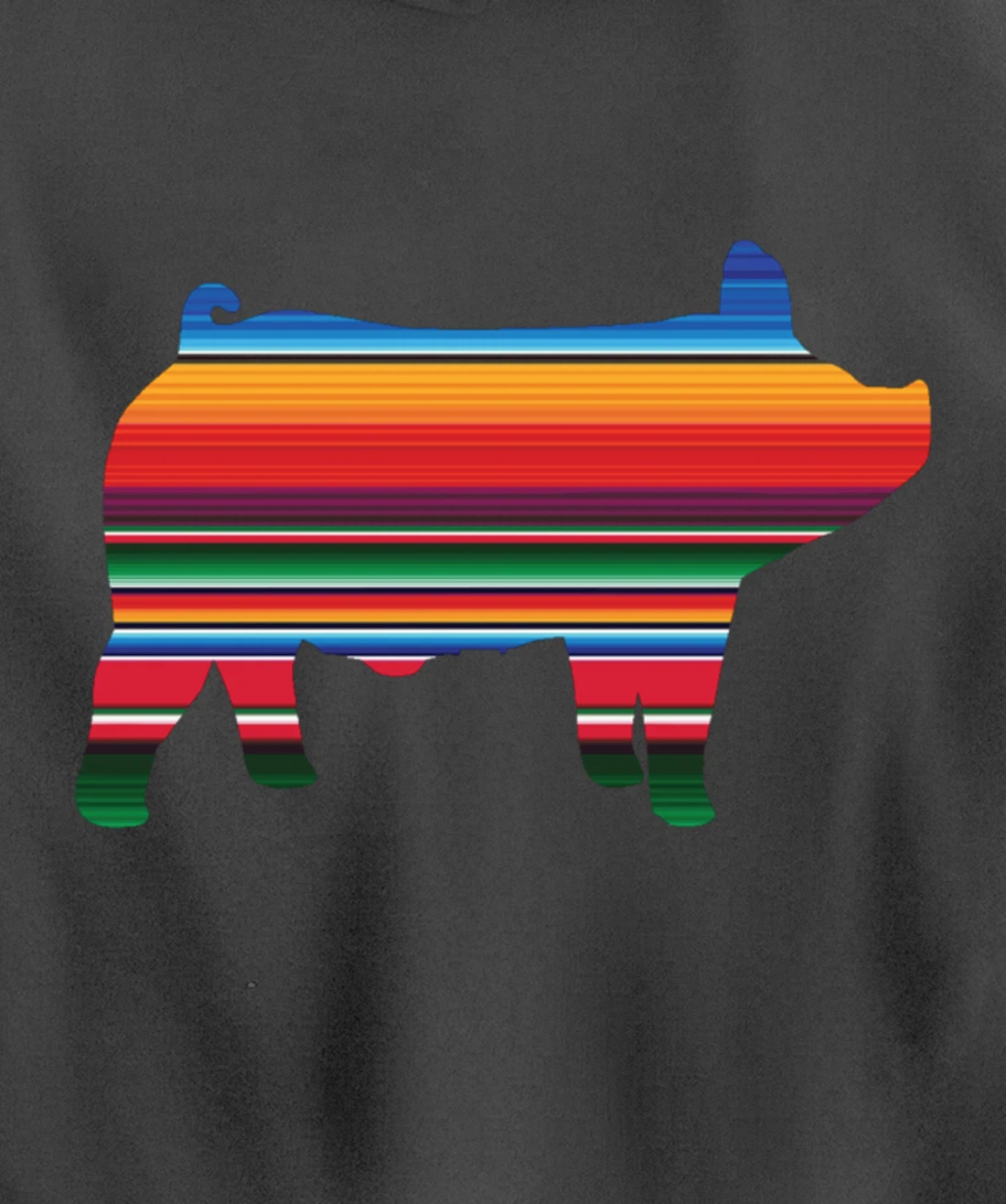 Show Swine Serape Pig For Girls Who Show Livestock Gift Pullover Hoodie