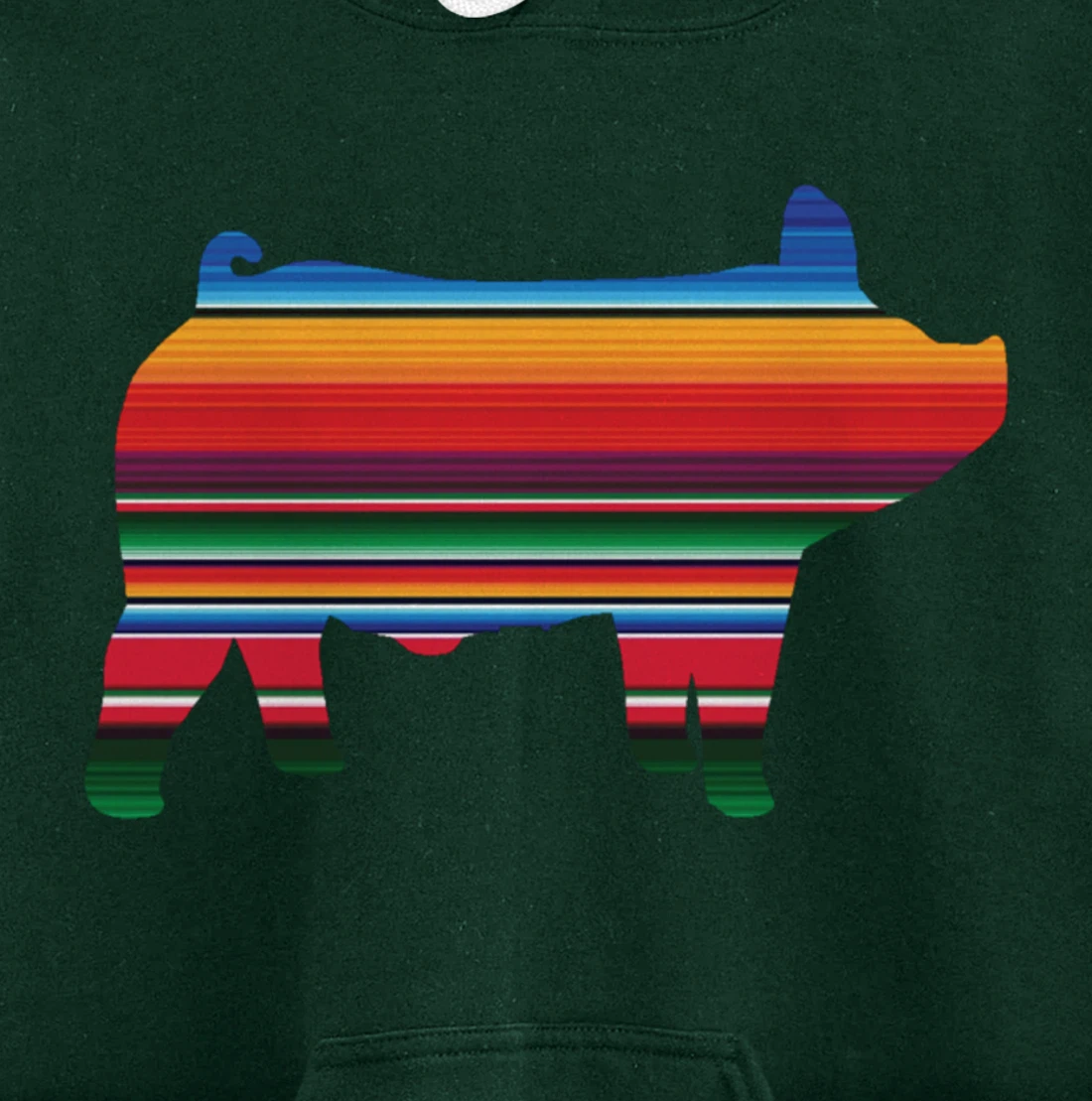 Show Swine Serape Pig For Girls Who Show Livestock Gift Pullover Hoodie