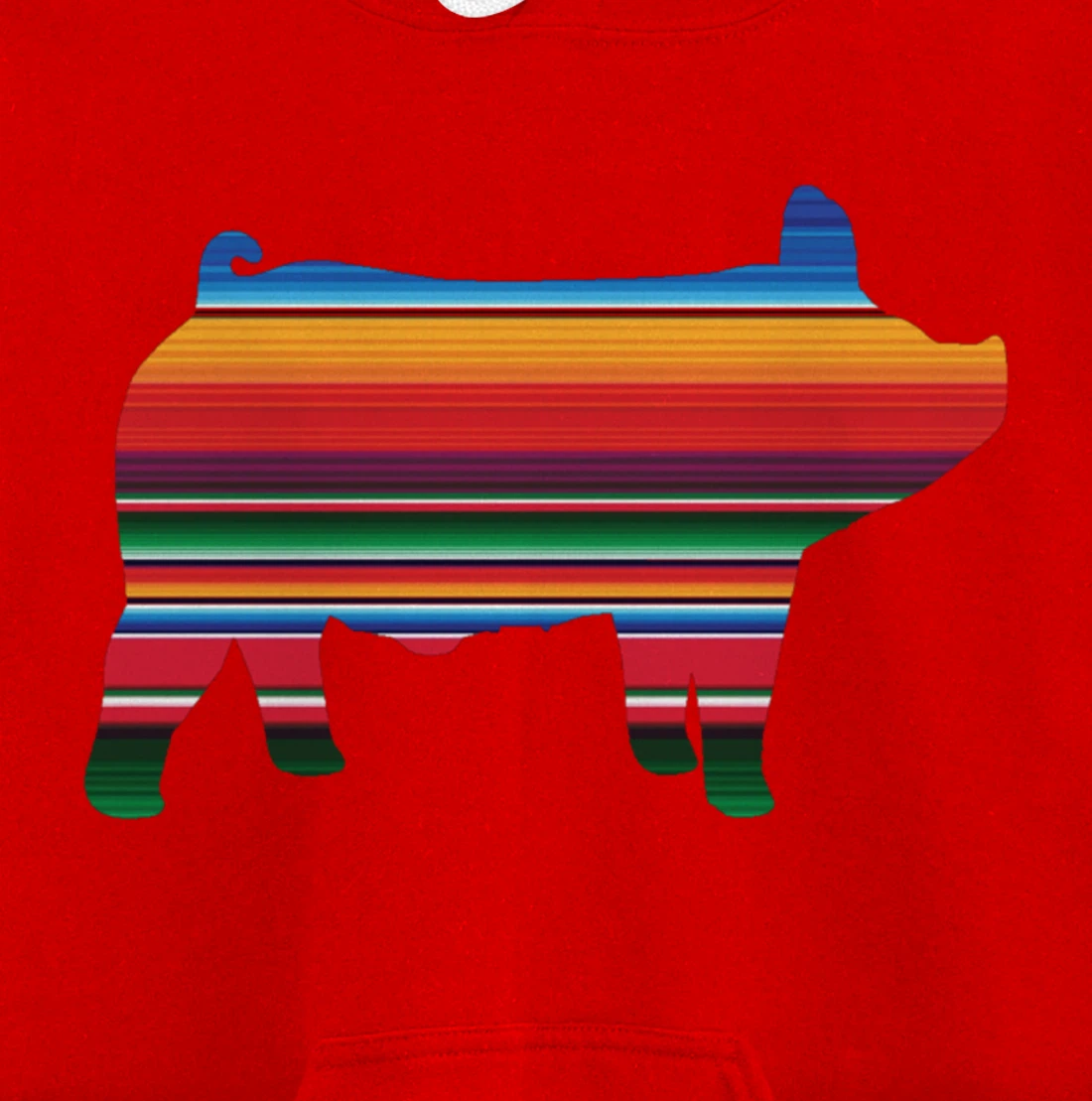 Show Swine Serape Pig For Girls Who Show Livestock Gift Pullover Hoodie