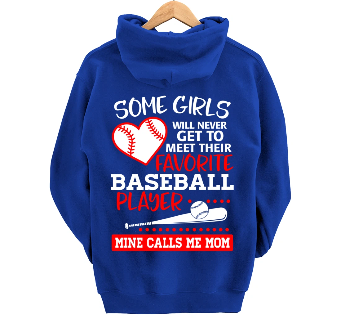 My Favorite Baseball Player Calls Me Mom Mother Gift Pullover Hoodie