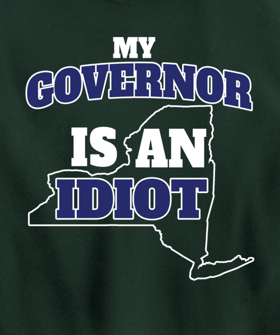 My Governor is An Idiot NY Cuomo Not My Governor Pullover Hoodie
