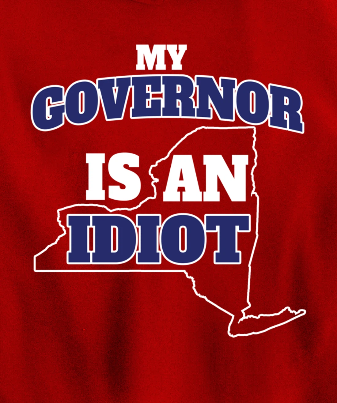 My Governor is An Idiot NY Cuomo Not My Governor Pullover Hoodie