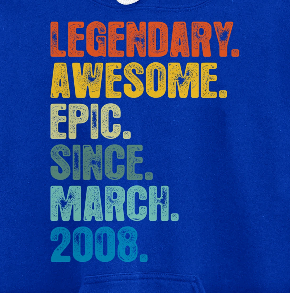 Retro Legendary Since March 2008 T Shirt 12 Years Old Pullover Hoodie