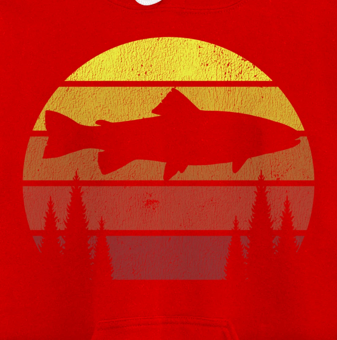 Steelhead Fishing Retro Rainbow Trout River Fisherman Pullover Hoodie