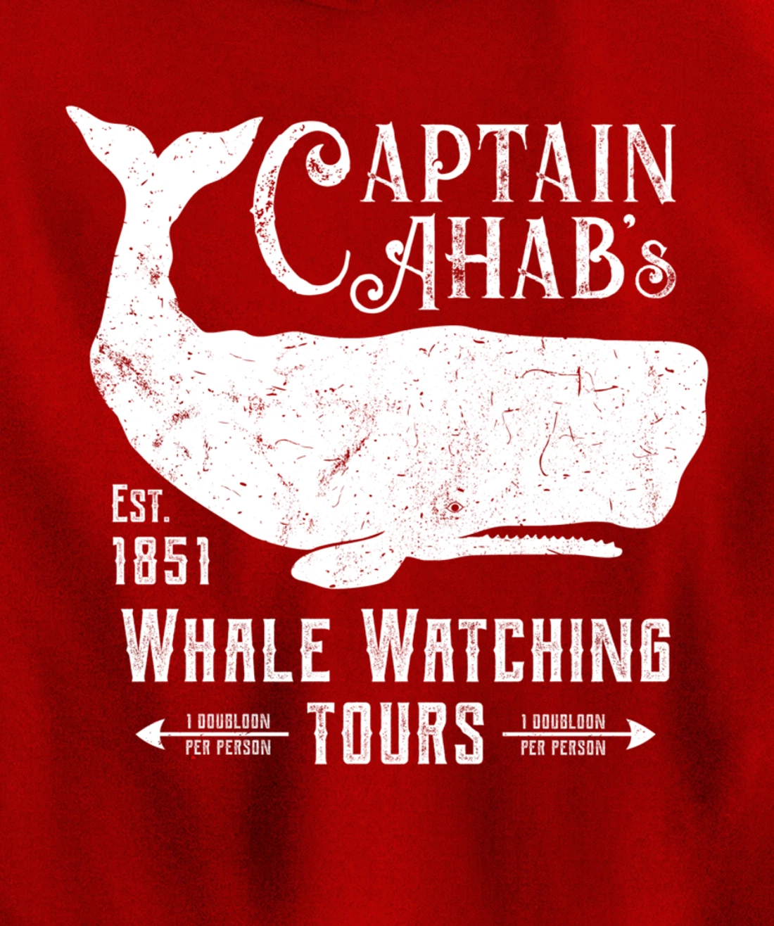 Moby Dick | Captain Ahab Whale Watching | Funny Sperm Whales Pullover Hoodie