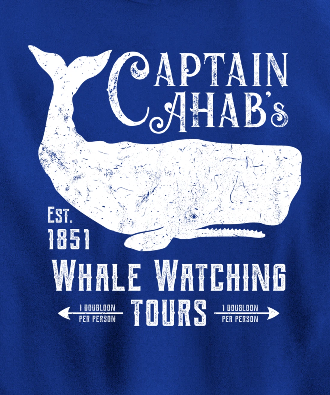 Moby Dick | Captain Ahab Whale Watching | Funny Sperm Whales Pullover Hoodie
