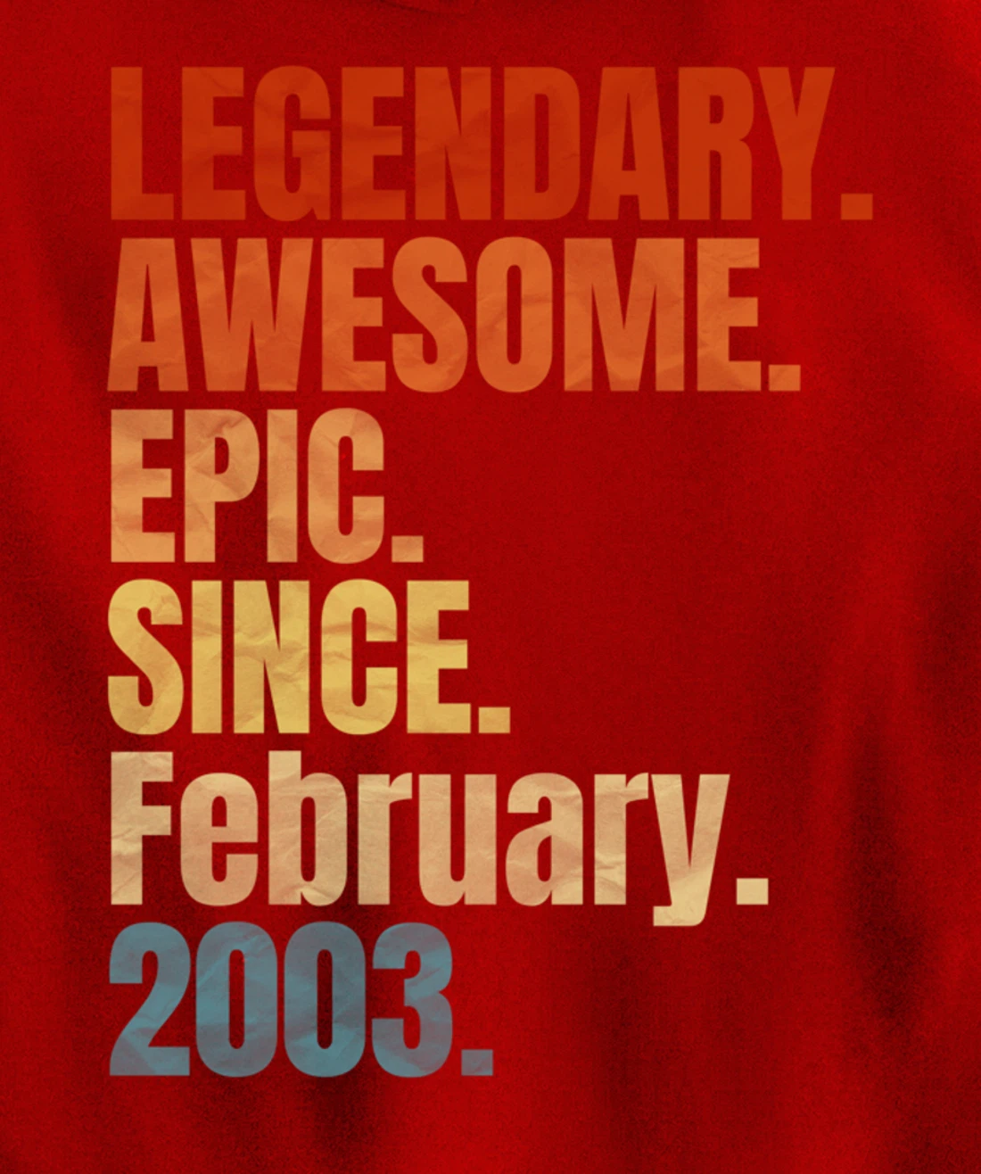 Retro Legendary Since February 2003 T Shirt 17 Years Old Pullover Hoodie