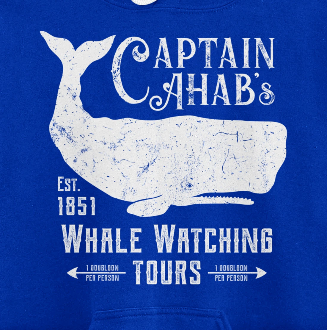 Moby Dick | Captain Ahab Whale Watching | Funny Sperm Whales Pullover Hoodie