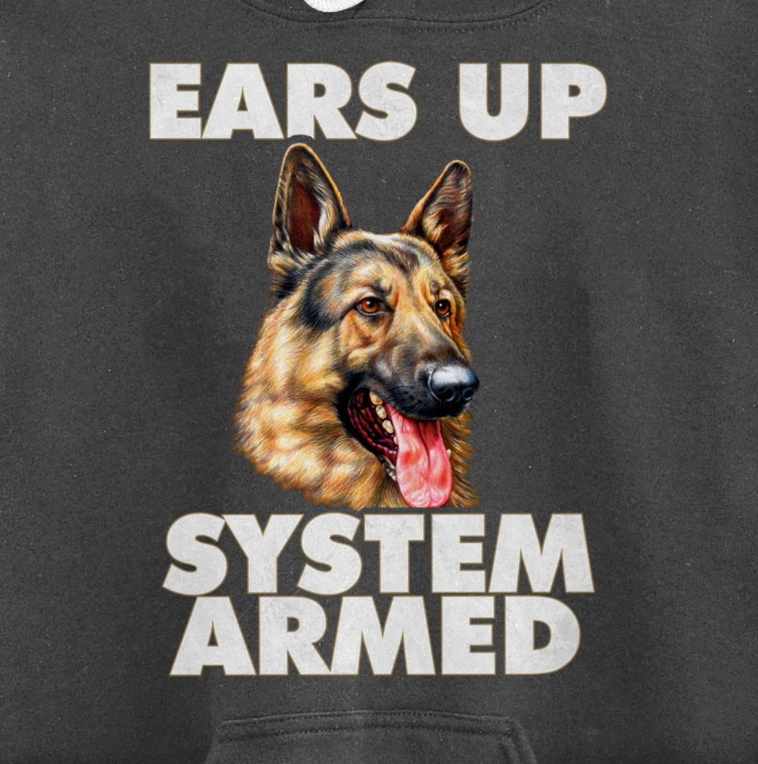 German Shepherd Ears Up System Armed German Shepherd Gifts Pullover Hoodie