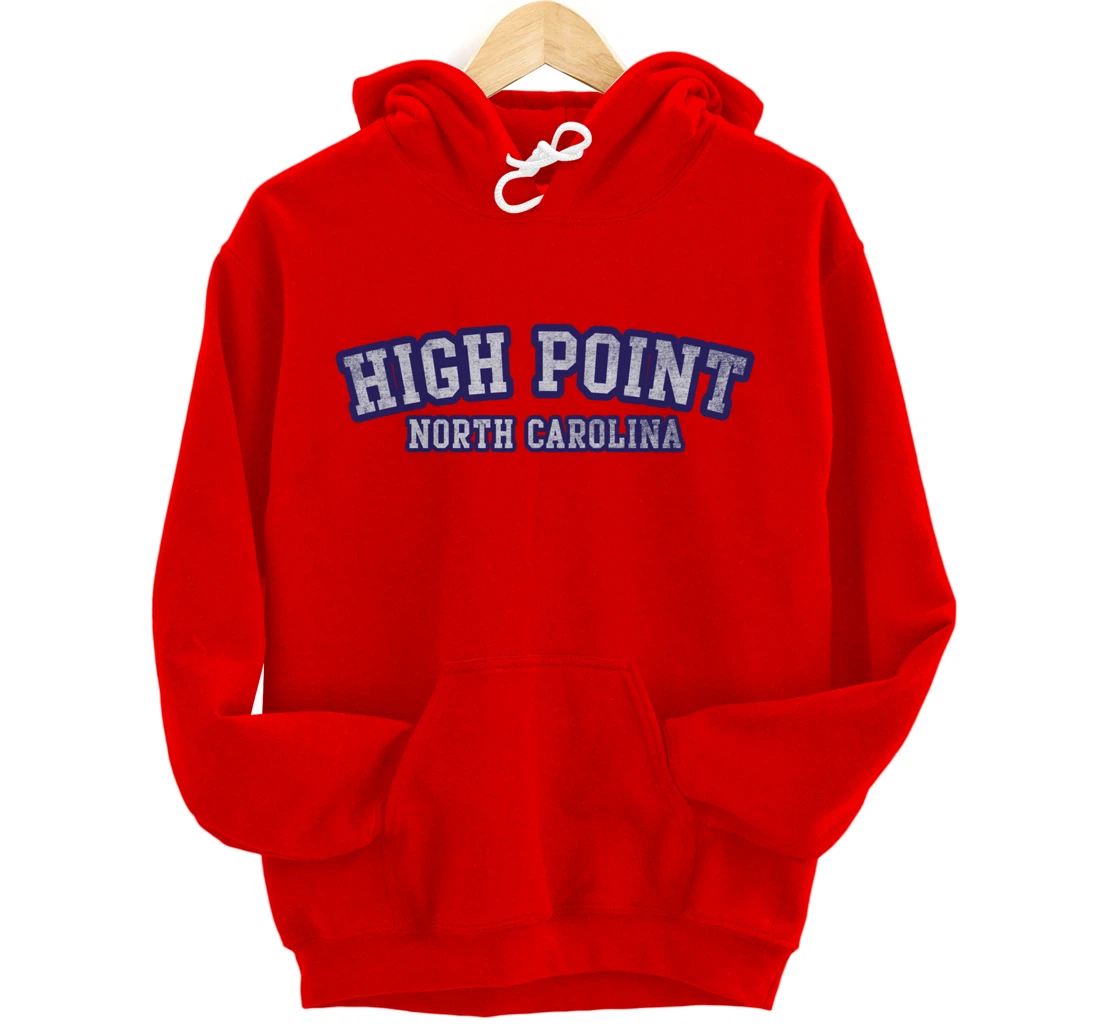 High Point North Carolina Athletic Text Sport Style Pullover Hoodie