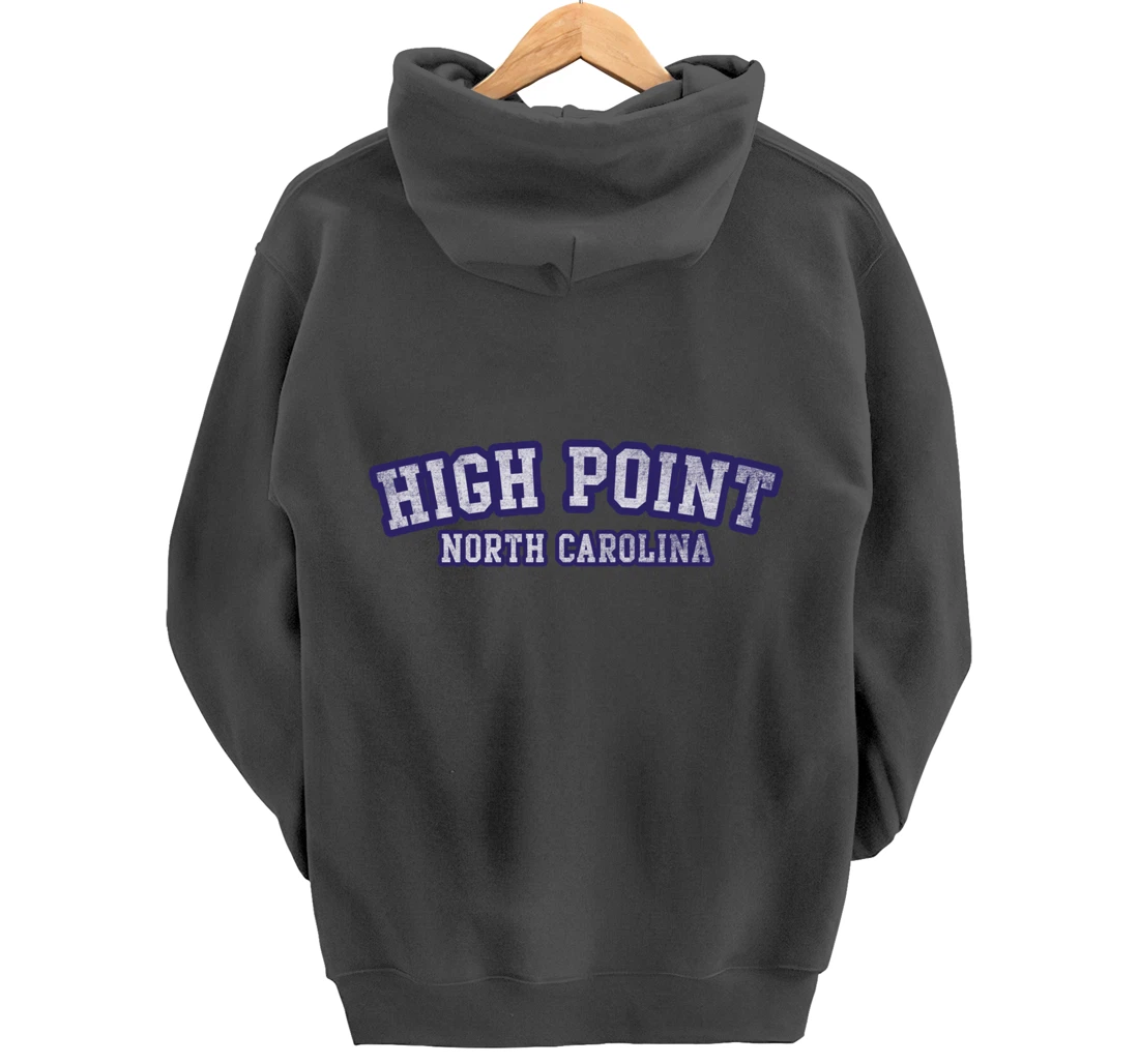 High Point North Carolina Athletic Text Sport Style Pullover Hoodie