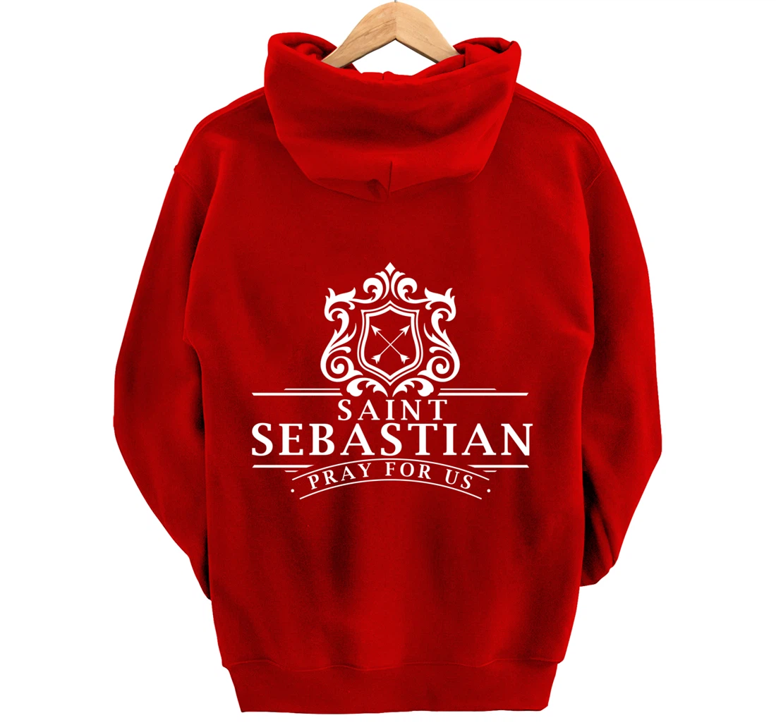 St Sebastian Patron Saint of Soldiers Sports Athletes Archer Pullover Hoodie