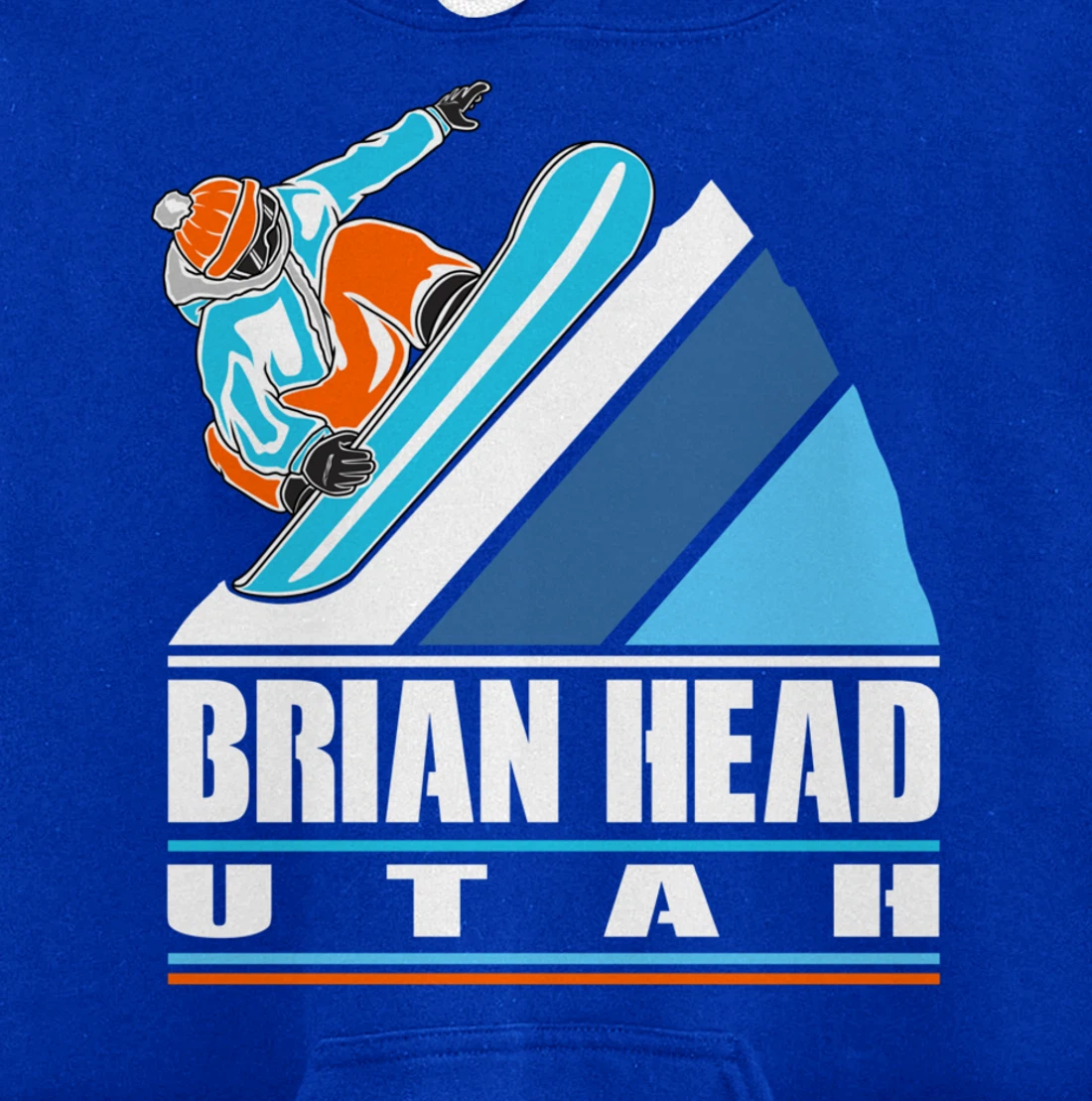 Brian Head Utah - Vintage Snowboarder Pullover Hoodie