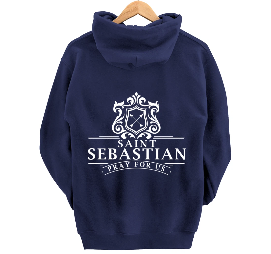 St Sebastian Patron Saint of Soldiers Sports Athletes Archer Pullover Hoodie