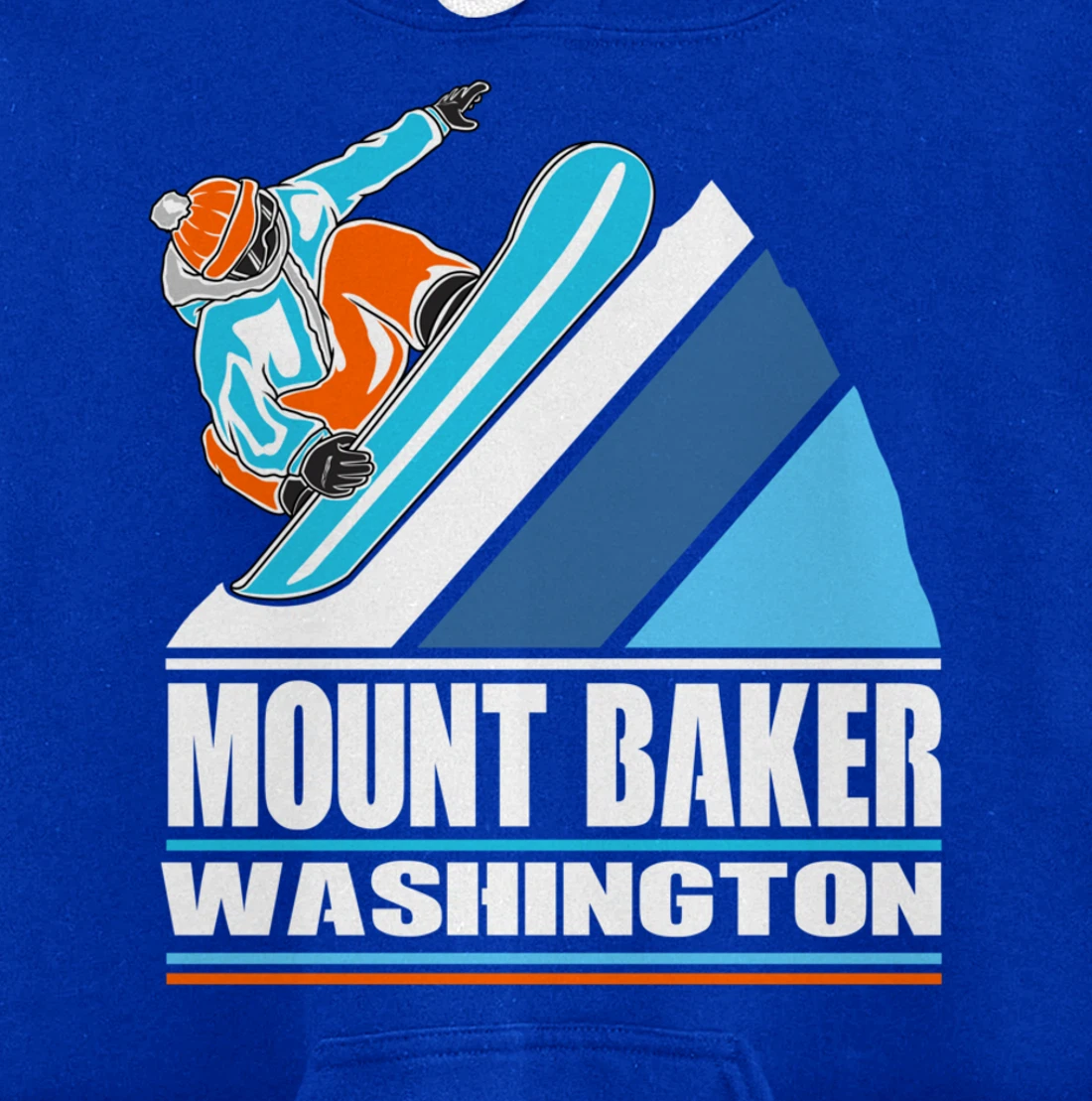 Mount Baker Washington - Vintage Snowboarder Pullover Hoodie